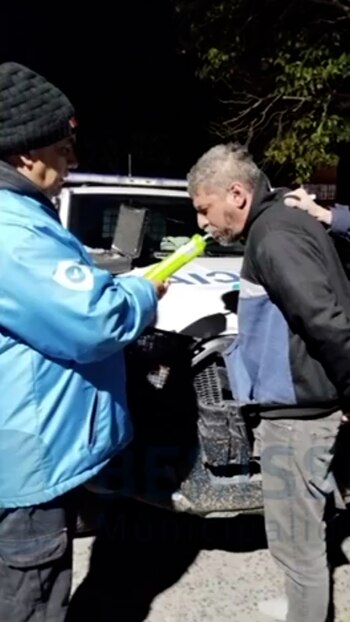 El camionero, que se negaba