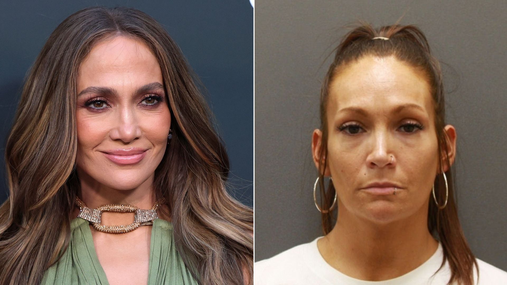 La fotografía policial de Cyrena Anne Quast se volvió viral por el parecido que usuarios de redes sociales encontraron con Jennifer Lopez (REUTERS//Wright County Sheriff's Office)