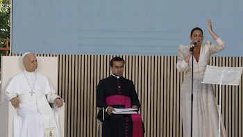 Niña Pastori, tras su actuación ante León XIV: "Es un honor y un privilegio. No se le puede pedir más a la vida"