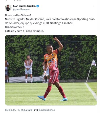 El presidente de Llaneros informó