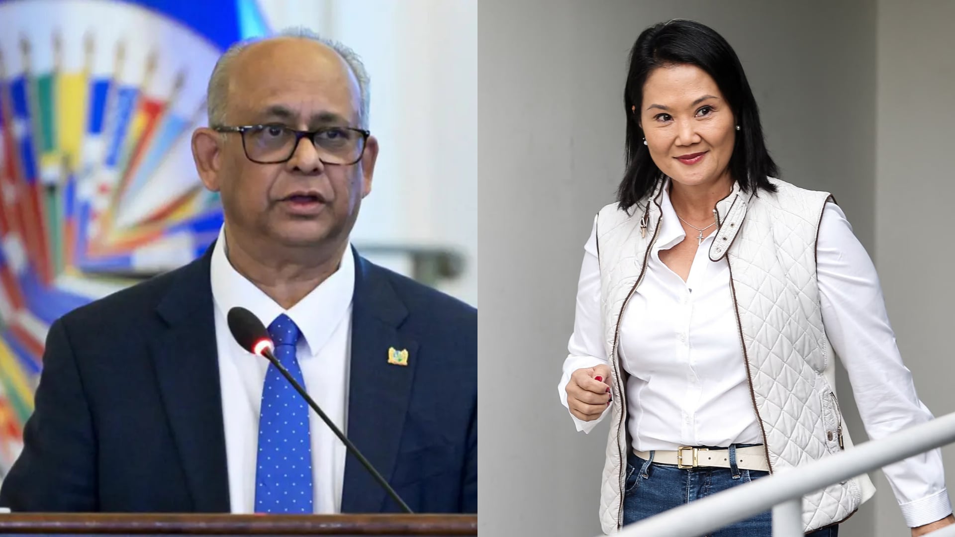 Albert R. Ramdin, secretario general de la OEA felicitó a Keiko Fujimori pro su triunfo en las elecciones 2026. (Foto composición: Infobae Perú/Agencia Andina)