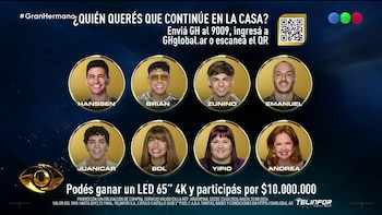 La placa definitiva de la semana 15 de Gran Hermano quedó integrada por Brian Sarmiento, Franco Zunino, Emanuel Di Gioia, Juanicar Caruso, Solange Abraham, Yipio Pintos, Andrea del Boca y Matías Hanssen