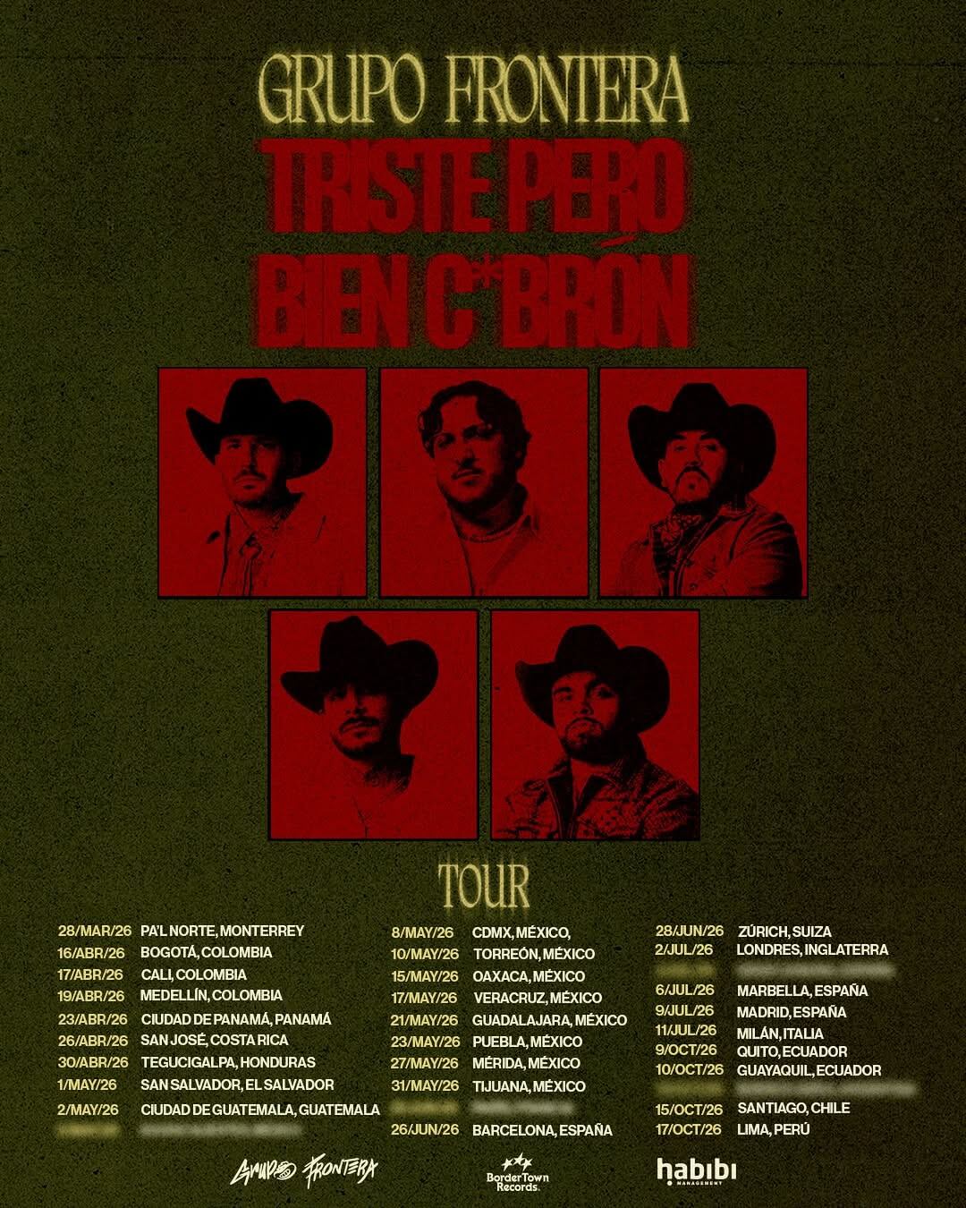 “Triste Pero Bien Cbrón Tour” marca el regreso de la banda a los escenarios mundiales.*