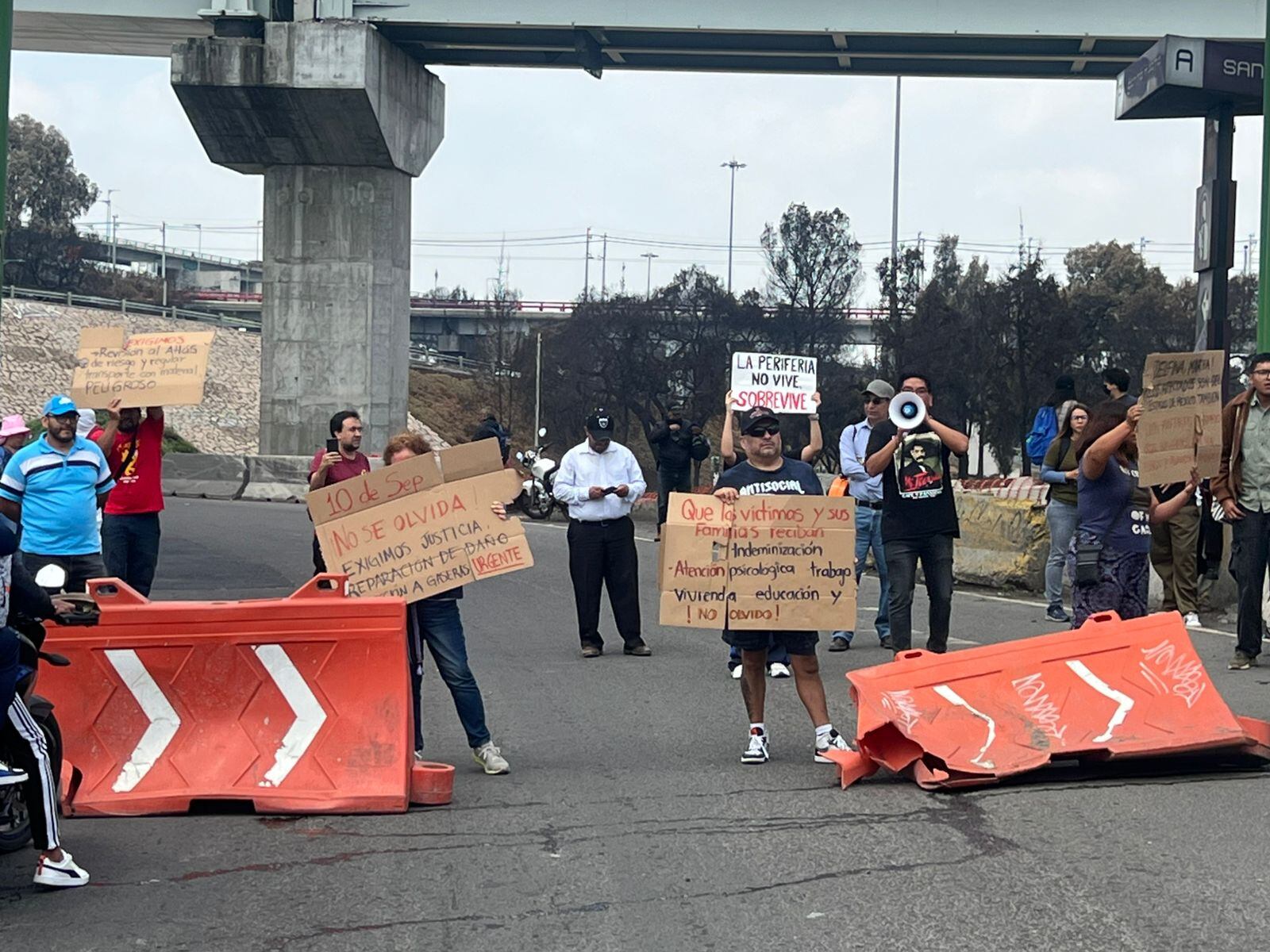 La protesta se realizó en demanda de una mayor regulación de las empresas gaseras. (Crédito: X | @vialhermes)
