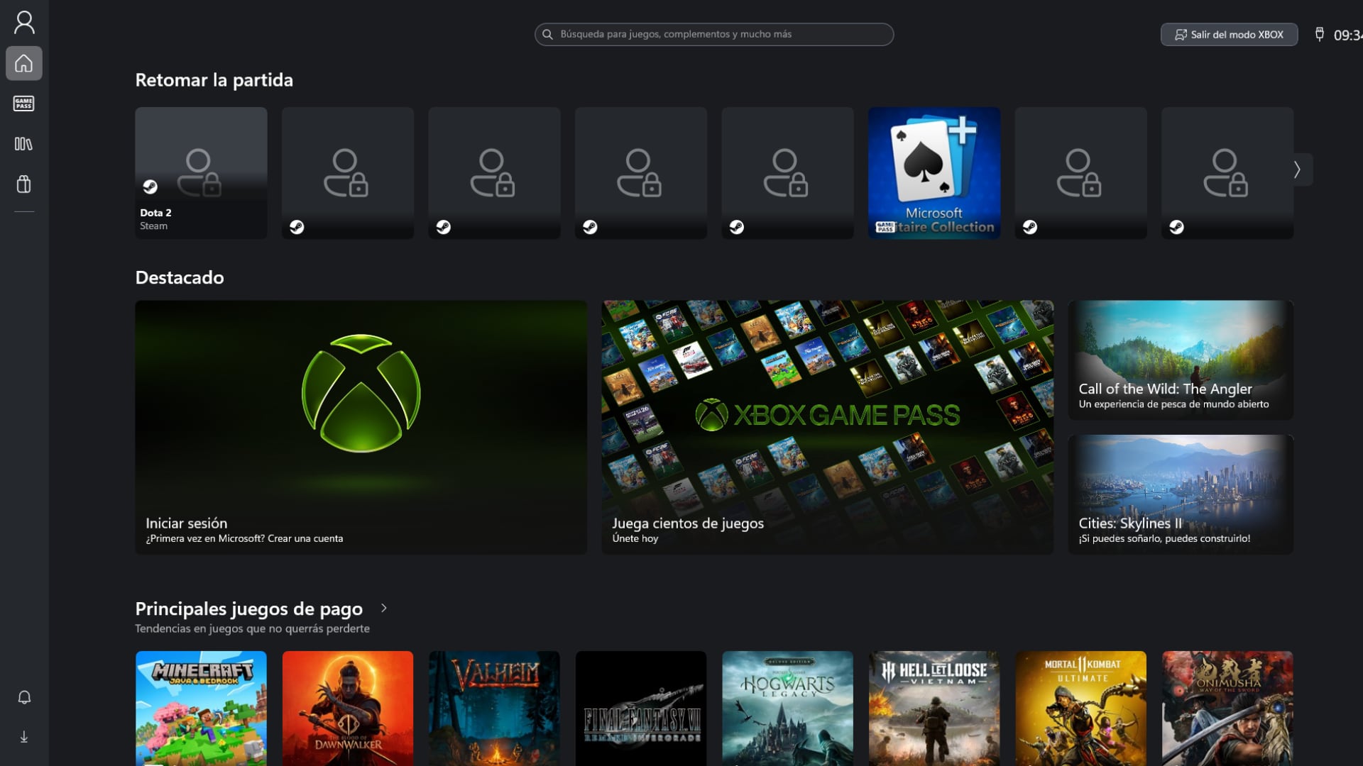 Con el modo Xbox rescindes del escritorio tradicional de Windows 11 y abre directamente tus juegos.