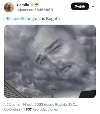 Meme sobre el eclipse solar