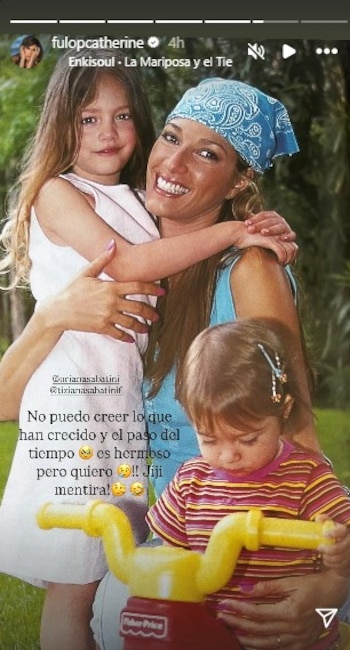 Catherine junto a sus dos