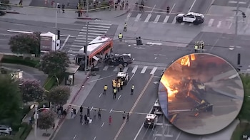 El video de la caída del helicóptero de NBC y Telemundo en Los Ángeles durante la transmisión en vivo: así se precipitó a tierra