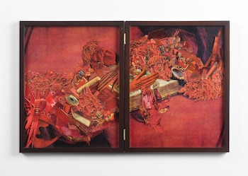 "C#147 (El mundo de los museos. Uffizi, Codex, Rafael, ed. 1967 / Basilea, Codex,
L’enigma della fatalità, De Chirico, ed. 1967 / El mundo de Hermès 73, T. Johnson,
ed. 2018 / Plantas y Flores, Sarpe, ed. 1980)", de Rosana Schoijett