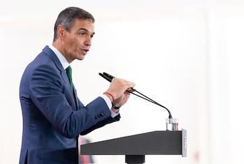 21/09/2026 El presidente del Gobierno, Pedro Sánchez, interviene durante la presentación del acto 'IA360: plan para un despliegue responsable de la IA', en La Moncloa, a 21 de septiembre de 2026, en Madrid (España). El plan está orientado a potenciar la innovación empresarial a través del desarrollo experimental y la aplicación de la inteligencia artificial en el tejido industrial y en sectores estratégicos o de especial relevancia.
POLITICA
Eduardo Parra - Europa Press