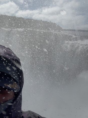 Riccardo Calafiori, de vacaciones en las Cataratas de Iguazú