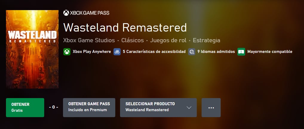 Para añadir Wasteland Remastered gratis a la biblioteca, solo es necesario acceder a la Microsoft Store desde Xbox o PC antes de que finalice la oferta.