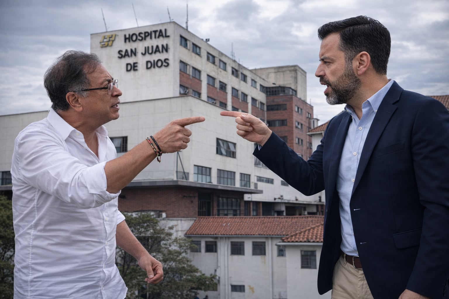 Petro escala choque con Galán por el Hospital San Juan de Dios y llama a presentar tutelas y acciones de desacato