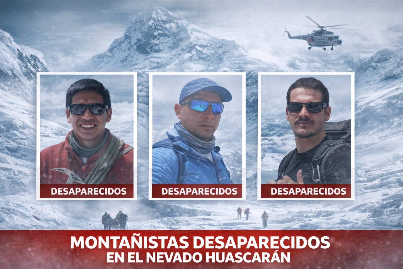 Rescate en el Huascarán: qué se sabe hoy de los tres montañistas desaparecidos hace seis días en la ‘ruta del escudo’ del nevado