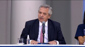Alberto Fernández en el acto