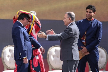 En 2022, Roy Barreras tomó el juramento a Gustavo Petro Urrego y delegó la imposición de la banda presidencial en María José Pizarro - crédito Archivo Colprensa