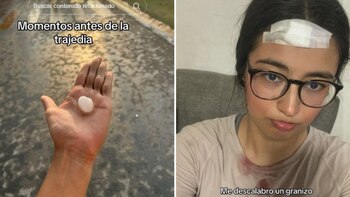 La mujer mostró fotos de