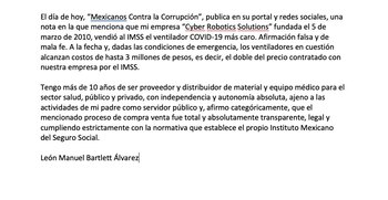 Aclaración de León Manuel