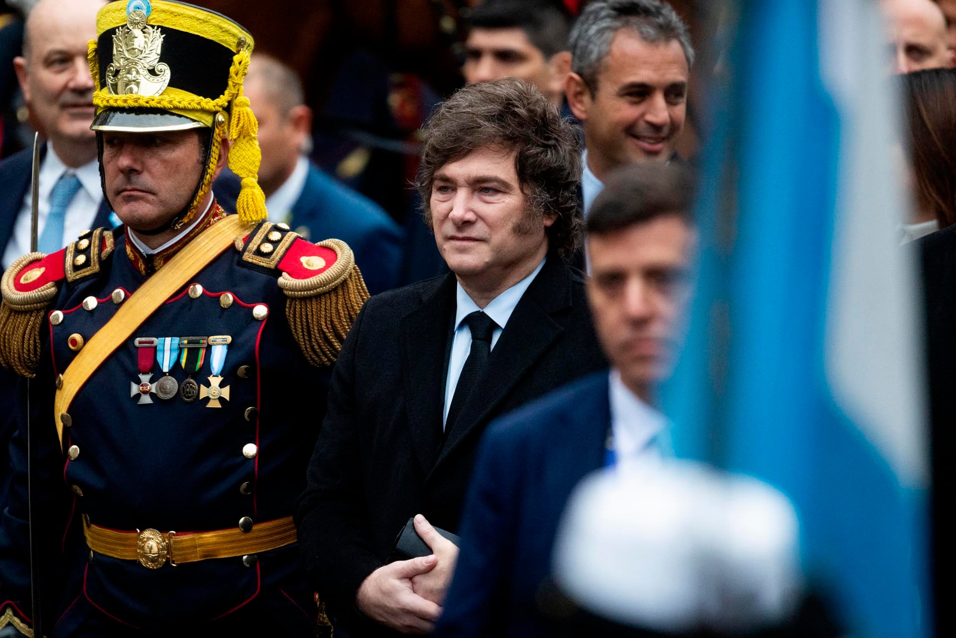 Javier Milei durante el último Tedeum (AFP)