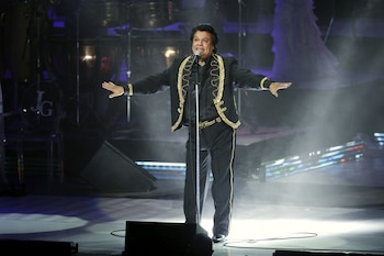 El cantante mexicano Juan Gabriel en un concierto. EFE/Ulises Ruiz Basurto