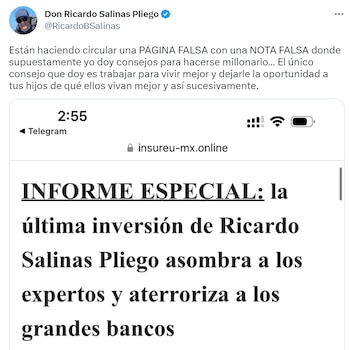Salinas Pliego alertó sobre noticia