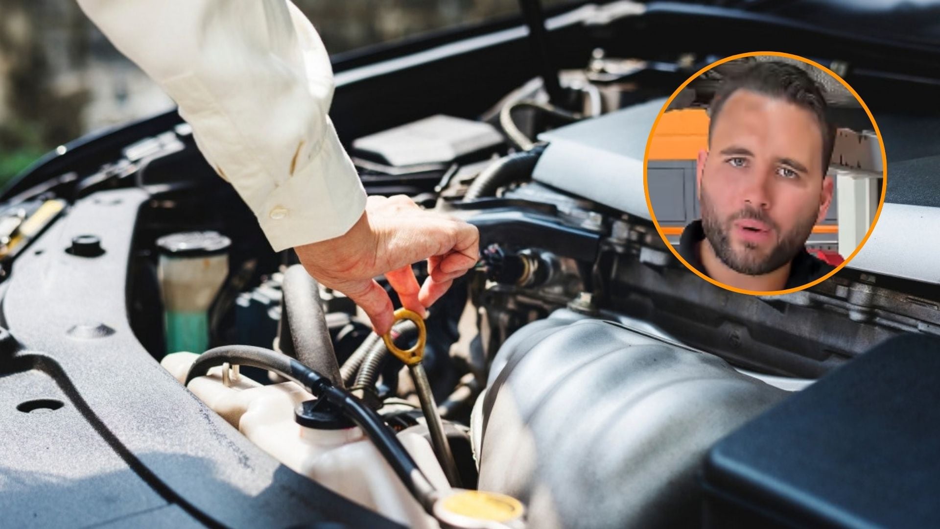 Juan José Ebenezer, mecánico, recomienda esperar unos segundos al arrancar el coche para que el sistema se pueda lubricar (Montaje Infobae)