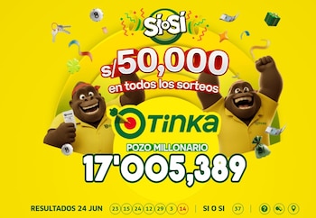 Resultados oficiales de La Tinka: números ganadores, Sí o Sí y Pozo Millonario del 24 de junio. Captura: América TV.