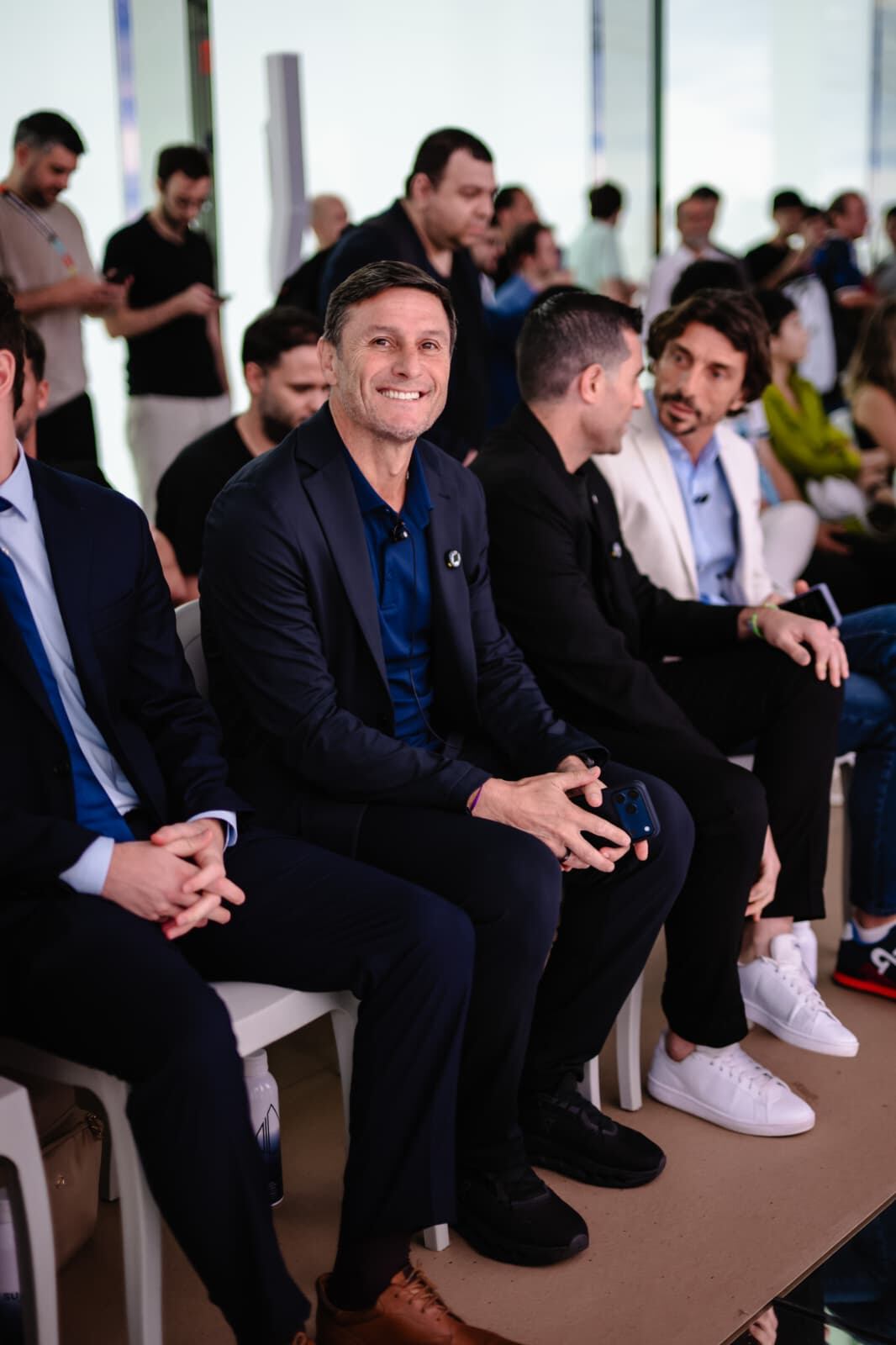 Javier Zanetti participó del panel sobre la expansión internacional de la AFA durante el encuentro realizado en el Summit One Vanderbilt, en Nueva York (Crédito: Opy Morales)