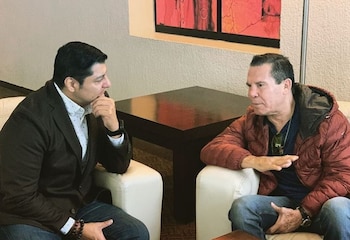 Carlos "El Zar" Aguilar durante