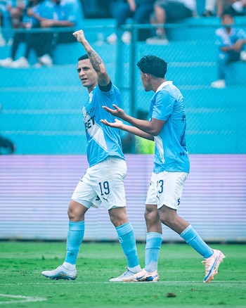 La combinación entre Yoshimar Yotún y Maxloren Castro le dio el empate a Sporting Cristal contra ADT. - créditos: Sporting Cristal