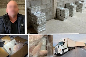 Paquetes decomisados por autoridades federales