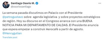 El congresista pidió el reinicio