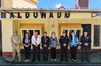 Luz Pacheco en una de sus últimas actividades como presidenta del TC.