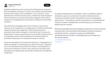 Alejandro Gaviria se despachó contra