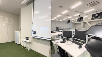 Cada mesa en las aulas japonesas cuenta con enchufes para dispositivos electrónicos (TikTok)