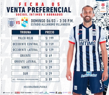 Precios de entradas para el