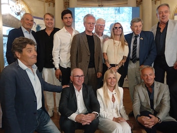 Pagani con sus amigos de