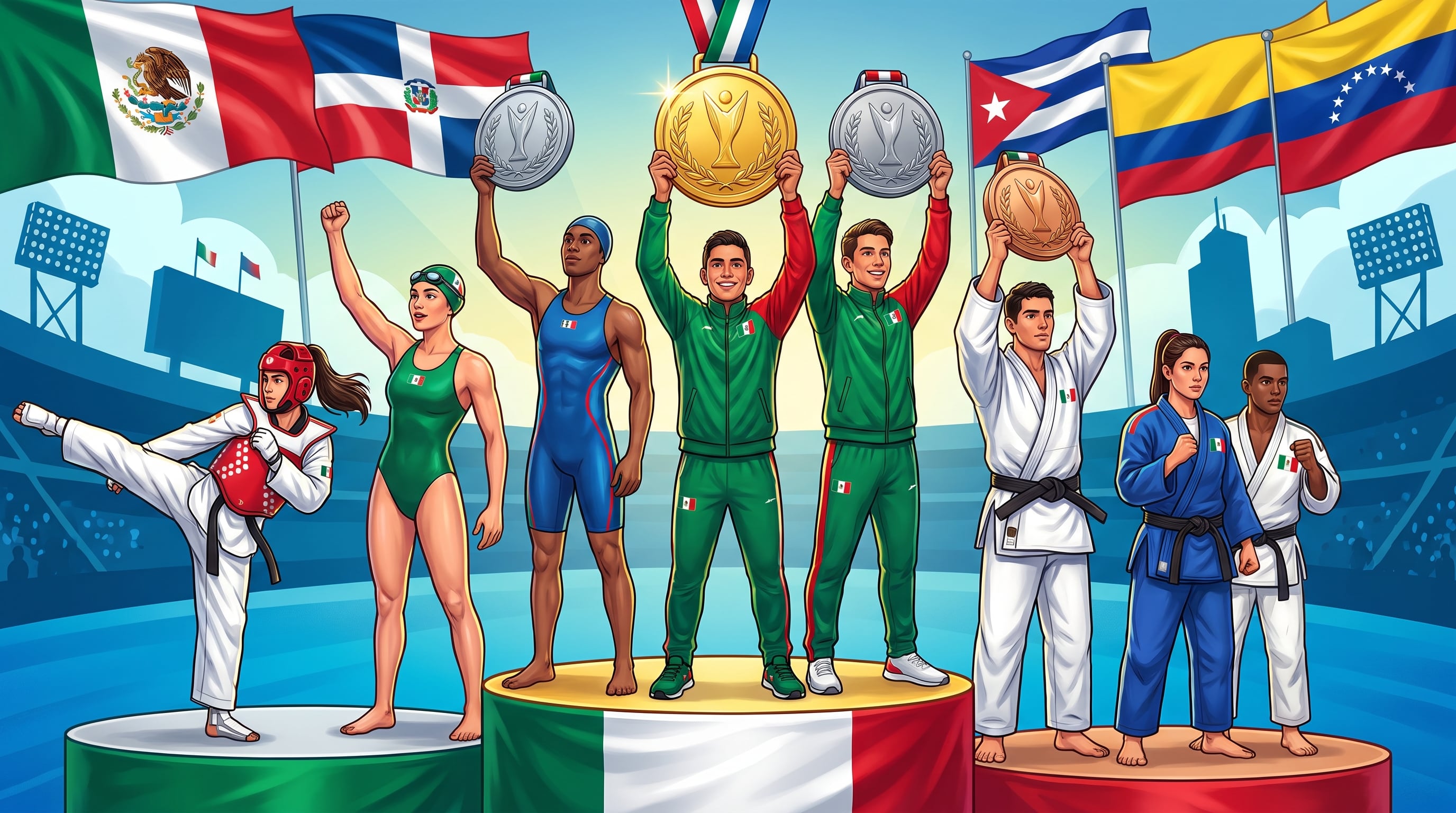 Medallero de los Juegos Centroamericanos y del Caribe 2026: México se mantiene en primer lugar con 43 preseas