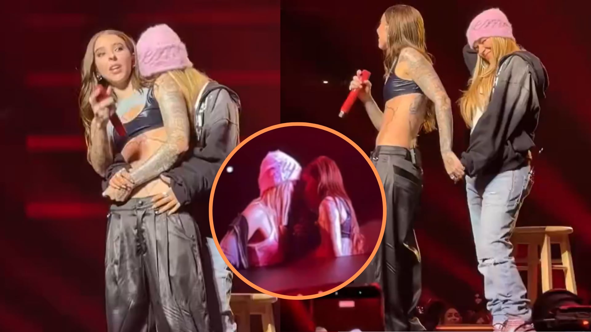 Así fue el sensual encuentro entre Karol G y Young Miko: derrocharon química en el concierto de la puertorriqueña