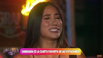 Samahara Lobatón, hija de Melissa Klug, se quebró al despedirse de su madre y pidió que cuide a sus hijos. YouTube: La Granja VIP