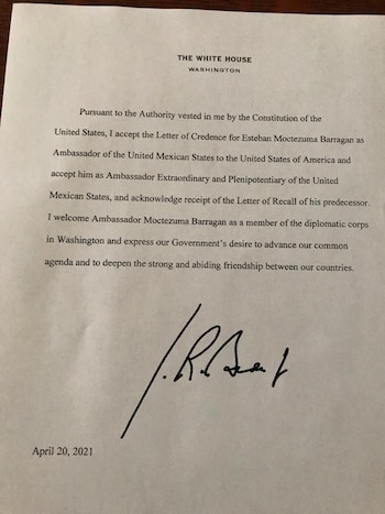 Carta Oficial (Foto: SRE)