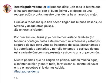 (Foto: Instagram / beatrizgutierrezmuller)
