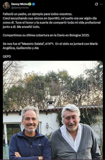 El posteo del periodista Danny