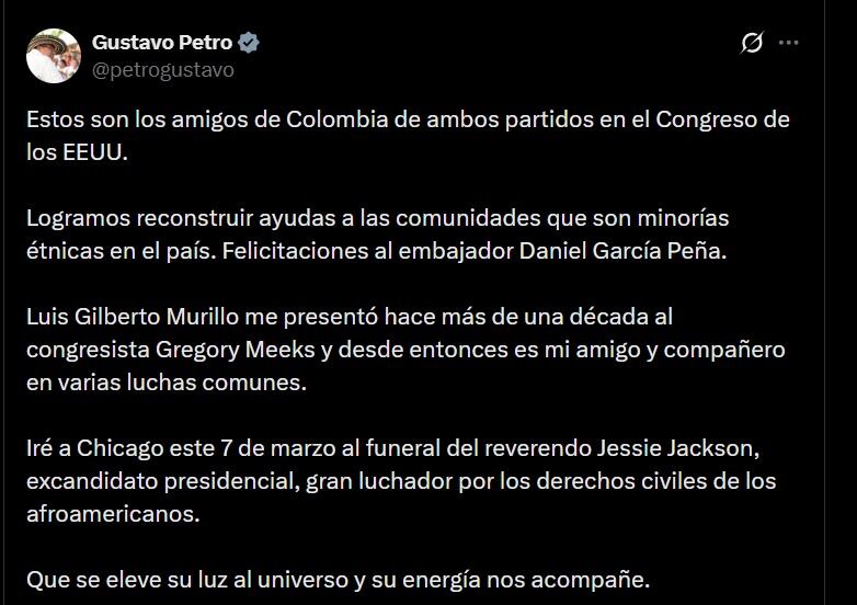 - crédito captura de pantalla Gustavo Petro / X