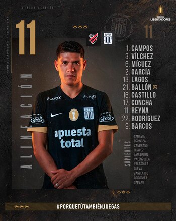 Alineación de Alianza Lima para