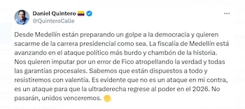 Daniel Quintero, exalcalde de Medellín,