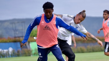 Millonarios ya se encuentra en Quito para disputar su primer partido de Copa Libertadores ante Universidad Católica. @MillosFCOficial/Twitter.