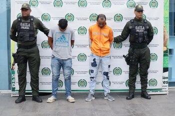 Autores de secuestro en Terranova capturados en flagrancia durante operativo policial - crédito Gaula Policía