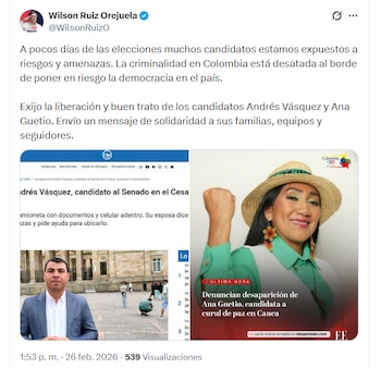 Wilson Ruiz exigió que se