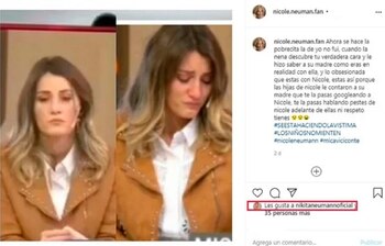 El posteo sobre Mica Viciconte